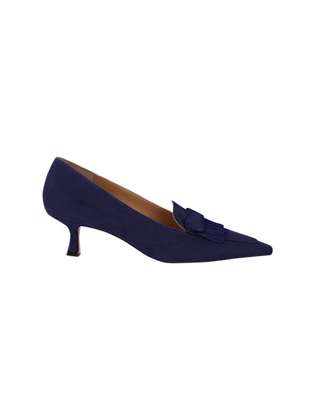 Suede Tapered Heel Kiltie Pump | Ann Taylor