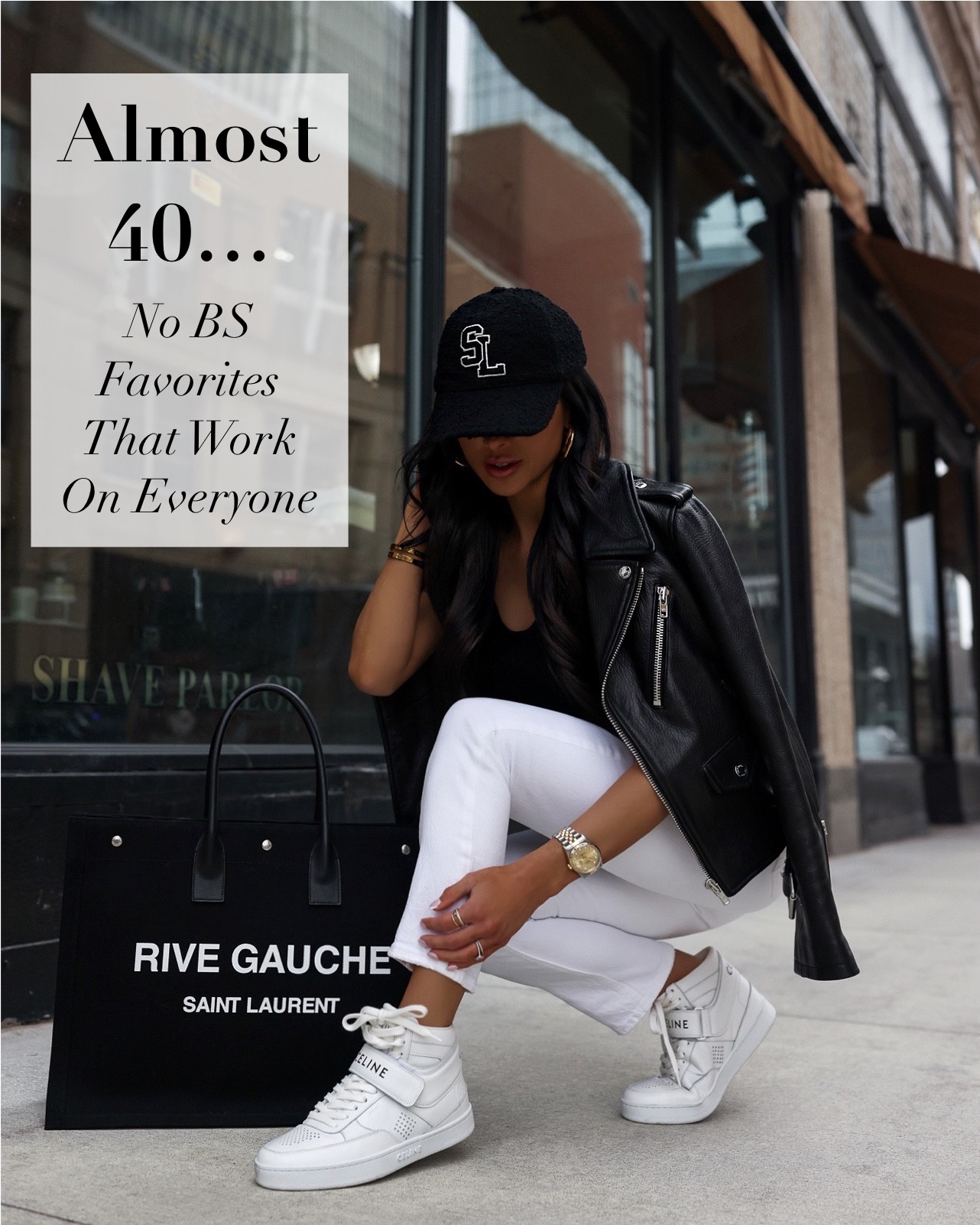 Almost 40 here are my favorites that work on everyone!
Mother black denim is so flattering wearing a 24 - runs TTS
Nike sneakers under $100 run TTS 
Zara crochet top for spring and Amazon belt and bag
Nude lip combo - liner in tempt 3 and Mac lipstick in shade modesty 
Gucci mules, Zara viral leather jacket, Amazon brown workout set
Botox in a bottle under $10
Amazon tank top with built in bra wearing an XS
Aquaphor stick use under eyes for extra hydration 
Seamless thongs that prevent camel toe!
Zara viral suede bomber jacket 
Armani eyeshadows in Burnt Sienna and Cashew 
L’agence denim runs TTS wearing a 24
Amazon exfoliator that removes blackheads and whiteheads 
Mother scrunch white button shirt wearing an XS
Glycolic acid used to heal cracked heels and use it in armpits to eliminate odor!


#LTKSaleAlert #LTKBeauty #LTKOver40