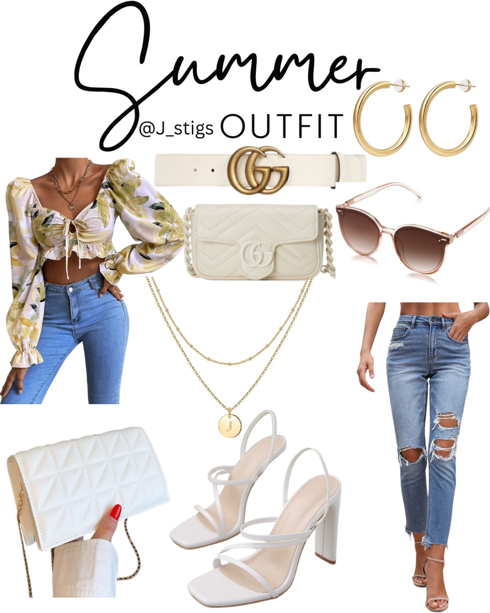 Summer Outfit! Yellow floral crop, ripped 90’s style jeans, & some Gucci accessories.

#LTKstyletip #LTKSeasonal #LTKcurves