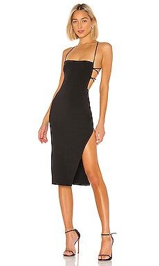 NBD Becky Midi Dress in Black from Revolve.com | Revolve Clothing (Global)