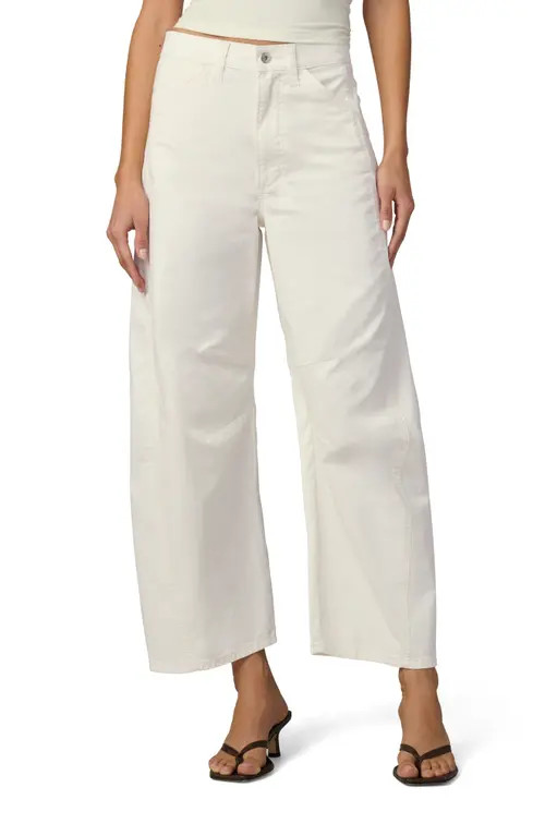 Joe's The Bowie High Waist Ankle Barrel Jeans in Milk at Nordstrom, Size 30 | Nordstrom
