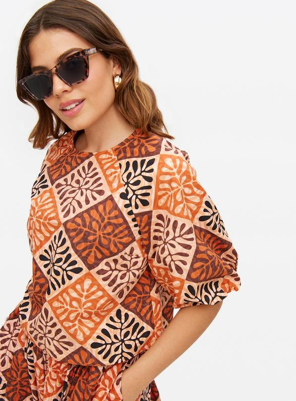 Tile Printed Puff Sleeve Co-ord Top 26 | Tu Clothing