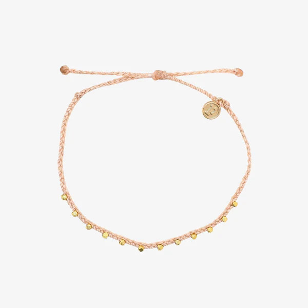 Gold Stitched Beaded Anklet | Pura Vida Bracelets
