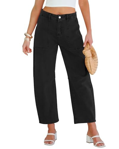 GRAPENT Womens Plus Size Jeans Black Stretch Jeans for Women True Black Size X-Large US 16 to 18 | Amazon (US)