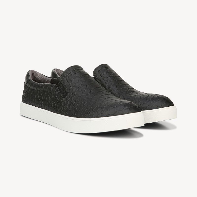 Dr. Scholl's Madison Slip On Sneaker Shoes Black Python DRSCH Leather 7.5 W | Dr. Scholls