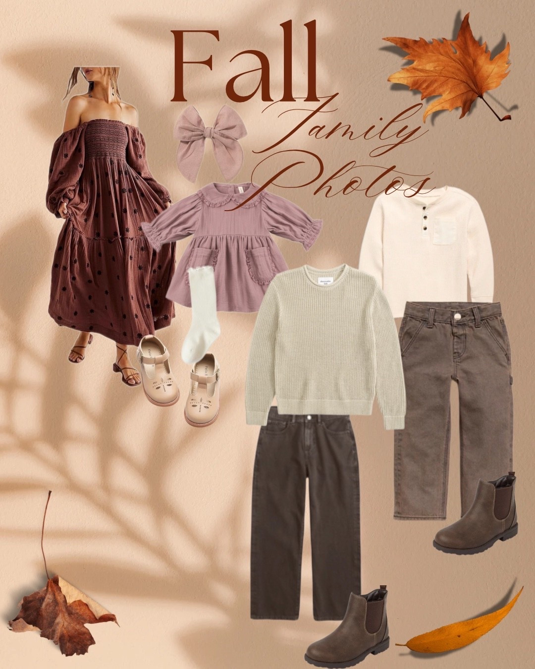 Fall family photo outfit ideas 🍂🍁 I’ve been trying to put outfits together for our family session this weekend, and this is what I have so far! Loving the more earthy tones. 

Amazon, Old Navy, Quincy Mae, Rylee & Cru, Abercrombie and Fitch, fall family photos, kids outfits, toddler girl fall outfits, toddler boy fall outfits, boys fall outfits, family photos outfits

#LTKSeasonal #LTKKids #LTKootd