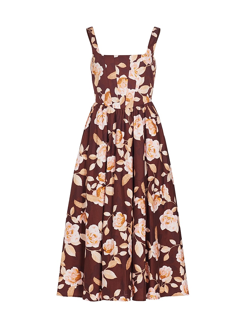 Desi Floral Corset Midi-Dress | Saks Fifth Avenue