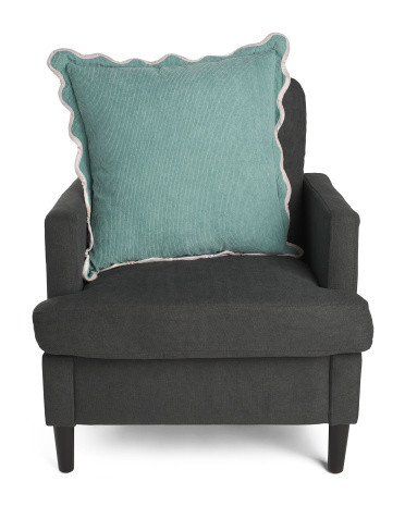 22X22 Scalloped Velvet Oversized Pillow, Polyester | TJ Maxx