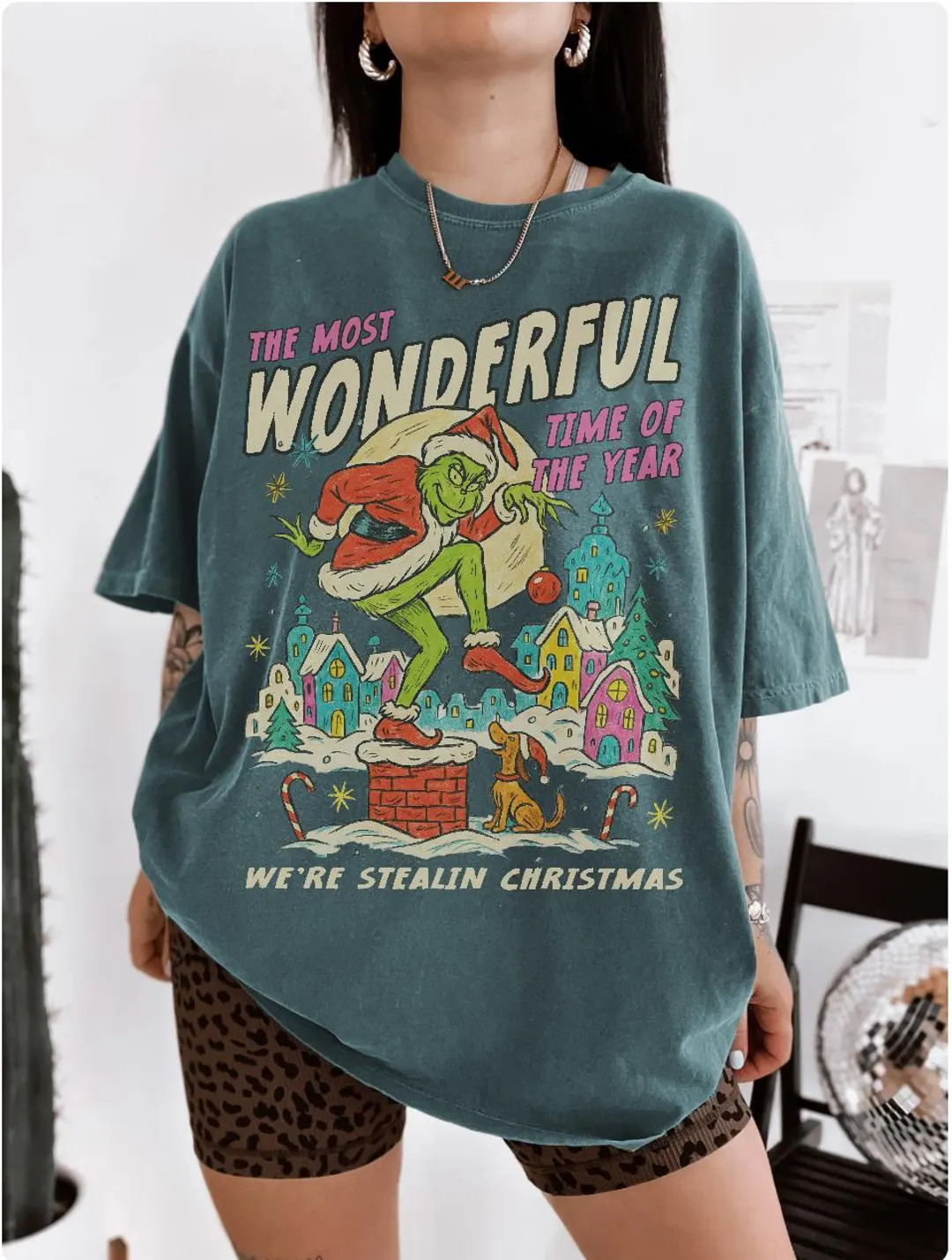 Vintage 90s Christmas Movie Shirt - Comfort Colors Funny Christmas Character Shirt - Stealing Chr... | Etsy (US)