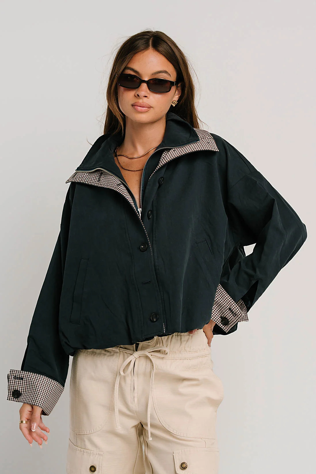 PREORDER - Colette Oversized Trench Jacket in Navy | Böhme US