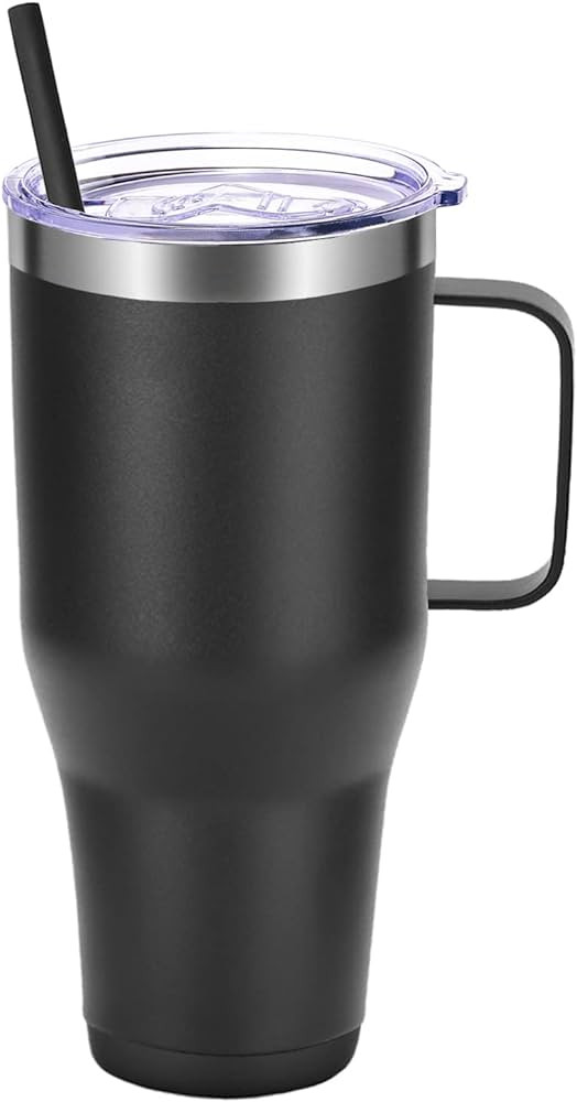 Merfefe 40oz Insulated Coffee Tumbler with Handle.40 oz Tumbler with Handle and Lid and Straw.Kee... | Amazon (US)