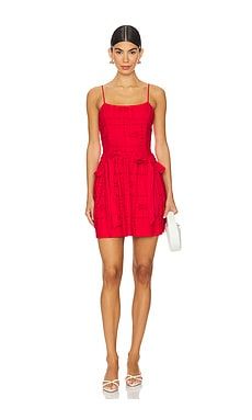 Damson Madder Penelope Broderie Mini Dress in Red from Revolve.com | Revolve Clothing (Global)