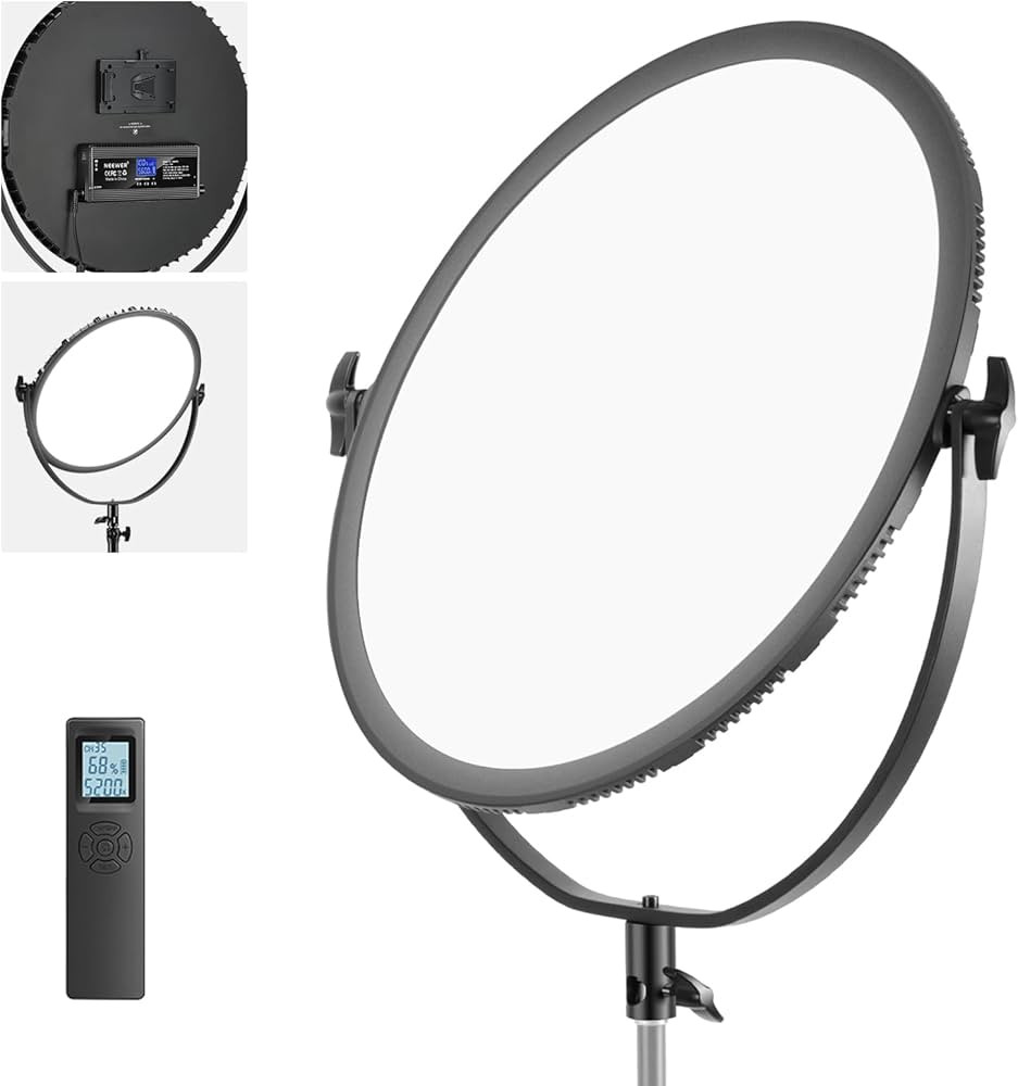 Neewer LED Bi-Color Studio Round Lighting, Ultra Thin Studio Edge Flapjack Light, 18''/45.5cm 70W... | Amazon (US)