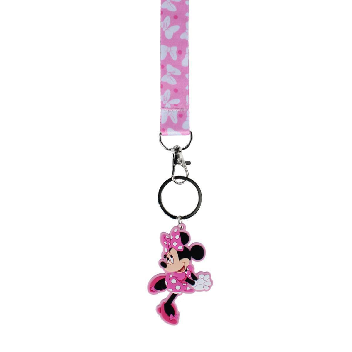 CTM Disney's Minnie Mouse Lanyard 2 in 1 Keychain and Bag Charm, Pink | Target