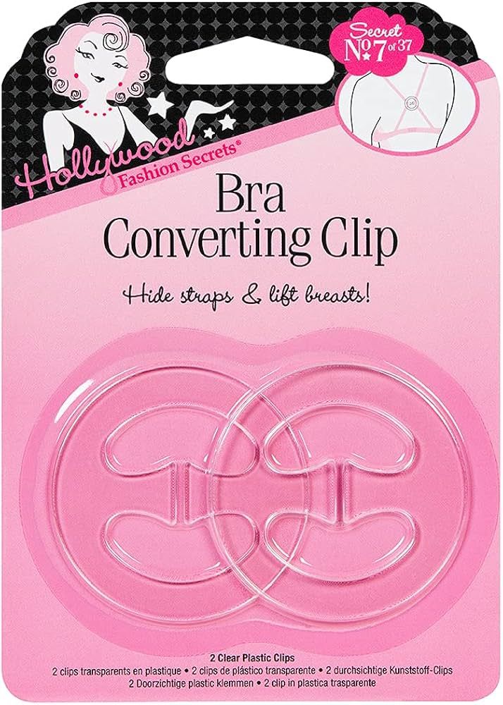 Hollywood Fashion Secrets Bra Converting Clips, clear, 2 pcs | Amazon (US)