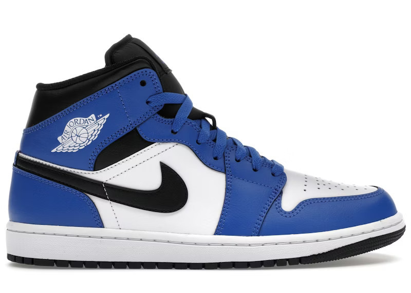 Men's Jordan 1 Mid Sneakers in Game Royal/White/Black | StockX