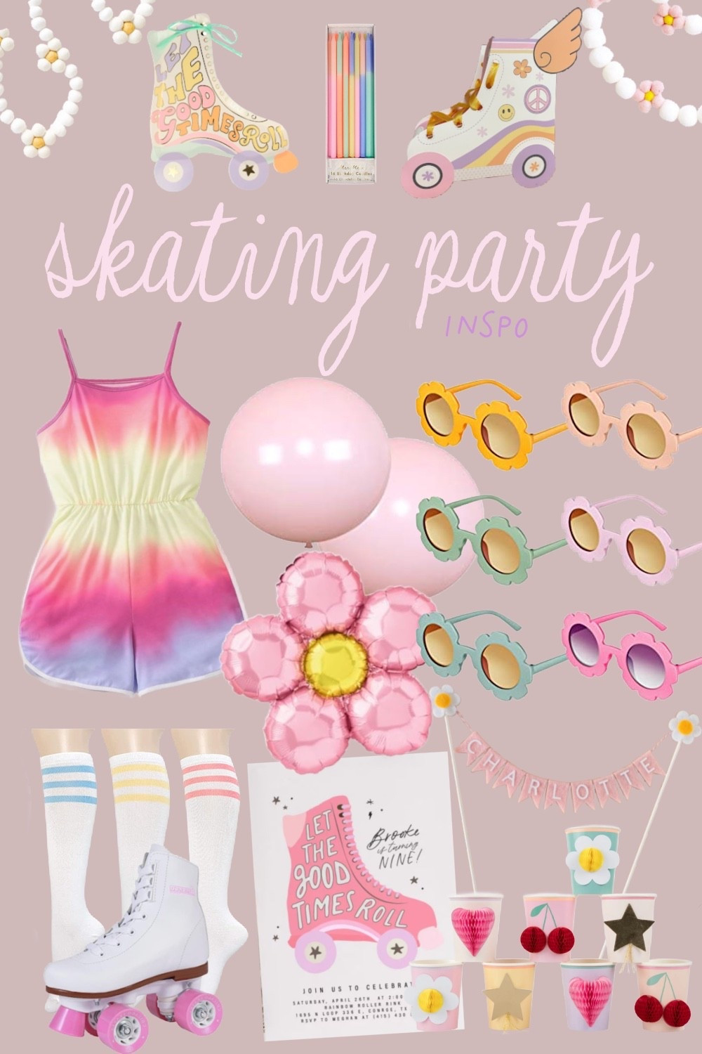 Skating party inspo  🛼 ✨🎉

Party ideas 
Birthday party
Roller skates
Tween birthday 

#LTKHome #LTKSeasonal #LTKKids
