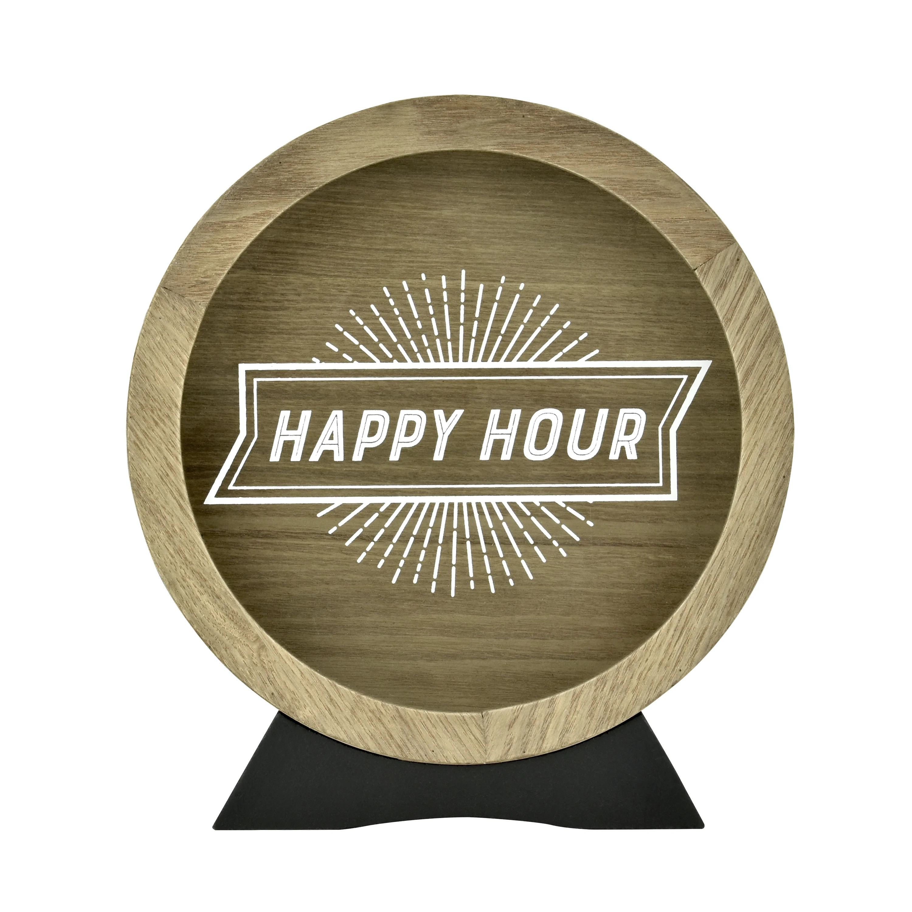 Mainstays Modern and Farmhouse Brown and Black Metal Tabletop Cork Holder | Walmart (US)