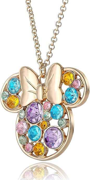 Disney Women’s Minnie and Mickey Mouse Crystal Pendant Necklaces – Officially Licensed Jewelr... | Amazon (US)
