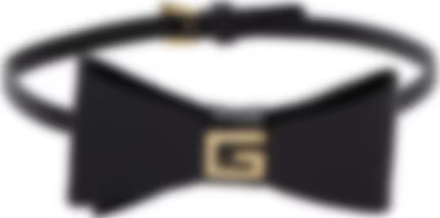 Black Patent Bow Choker | SSENSE