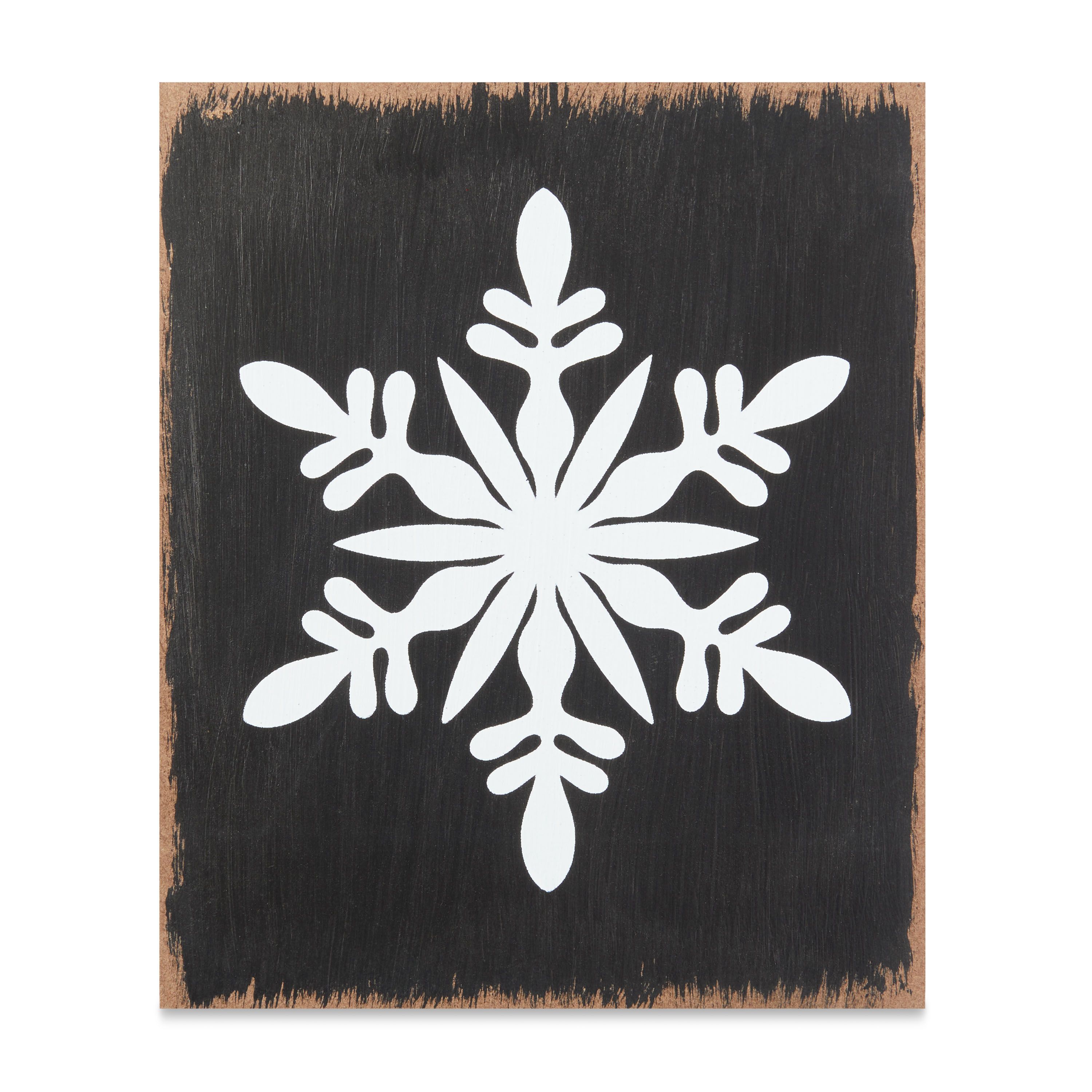 Holiday Time Black/white Wood Block Decor - Walmart.com | Walmart (US)