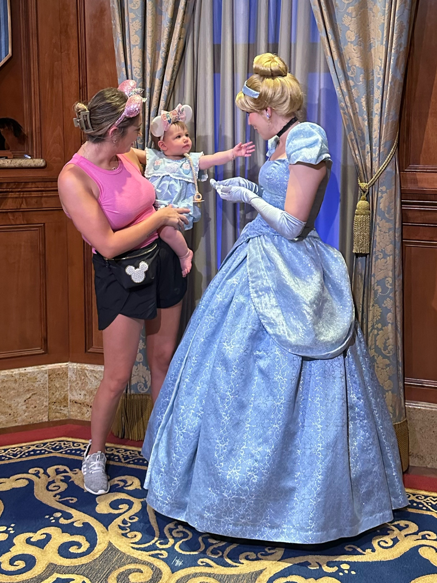 Meeting Cinderella fit. Disney. Disney outfits. Magic kingdom. Disney baby. Amazon Disney. Amazon. Amazon baby. Etsy. Mouse ears. Personalized mouse ears. Etsy Disney. 

#LTKunder50 #LTKkids #LTKfamily