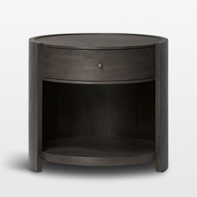 Bode 26" Smoked Black Oak Nightstand | Crate & Barrel