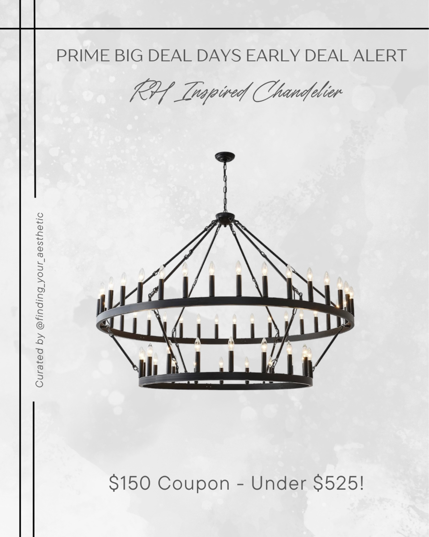 Amazon Prime Big Deal Days Deal Alert - the price on this restoration hardware inspired wagon wheel chandelier is unreal...under $525! For the size of this fixture that is a great price and it had amazing reviews...these coupons can go away at any time so act quickly! 

RH chandelier, restoration hardware chandelier, designer inspired lighting, tiered chandelier, modern farmhouse lighting, wagon wheel chandelier black, Amazon home, Amazon deals, found it on Amazon, living room chandelier, entryway chandelier

#LTKhome #LTKsalealert #LTKxPrime