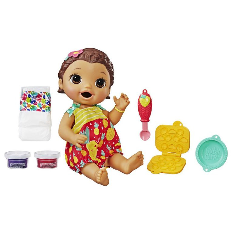 Baby Alive Super Snacks Snackin’ Lily Baby Doll Playset, 7 Pieces | Walmart (US)
