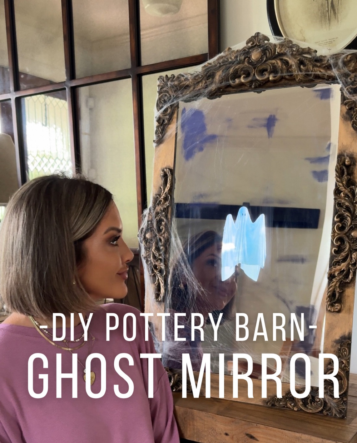 Materials I used to make the pottery barn holographic ghost mirror! 👻🪞 

#LTKHome #LTKSeasonal