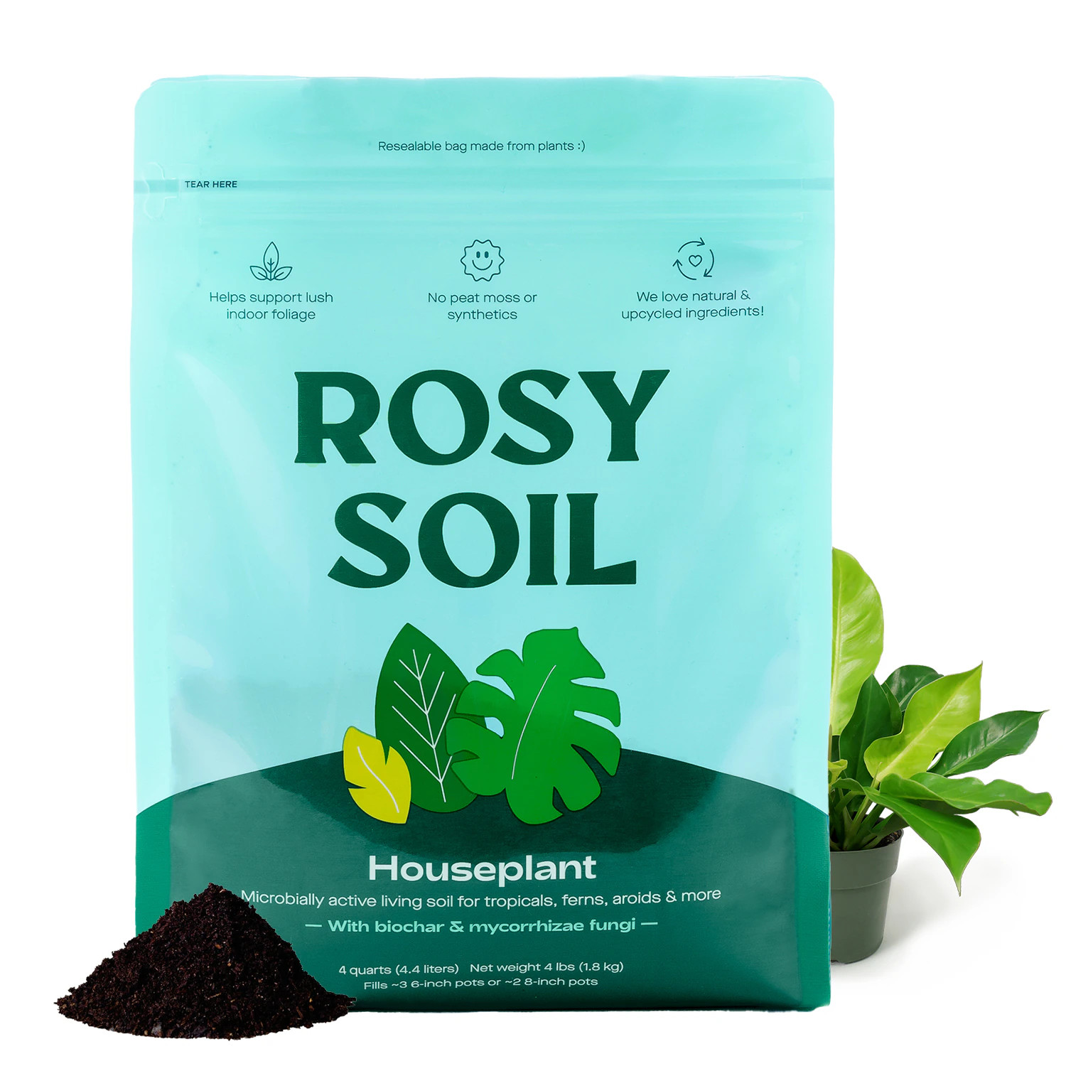 Rosy Soil Indoor 4 Quart(s) All-purpose Organic Potting soil mix | 196852100842 | Lowe's