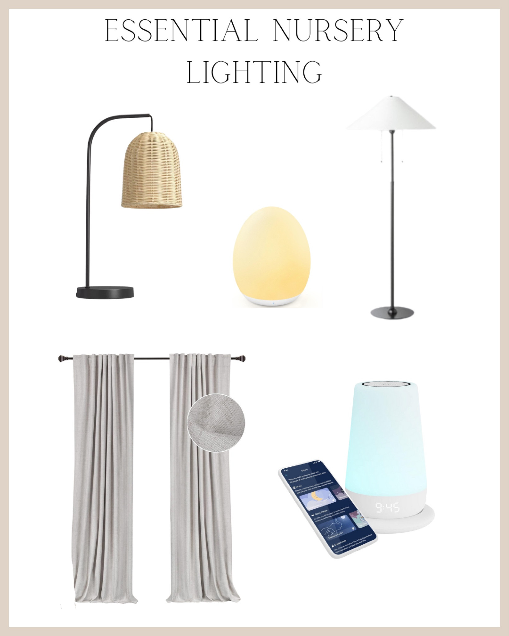 Nursery lighting essentials
Shop my modern neutral nursery
Baby lights
Nightlight
Sleep help
Blackout curtains

#LTKhome #LTKkids #LTKbaby