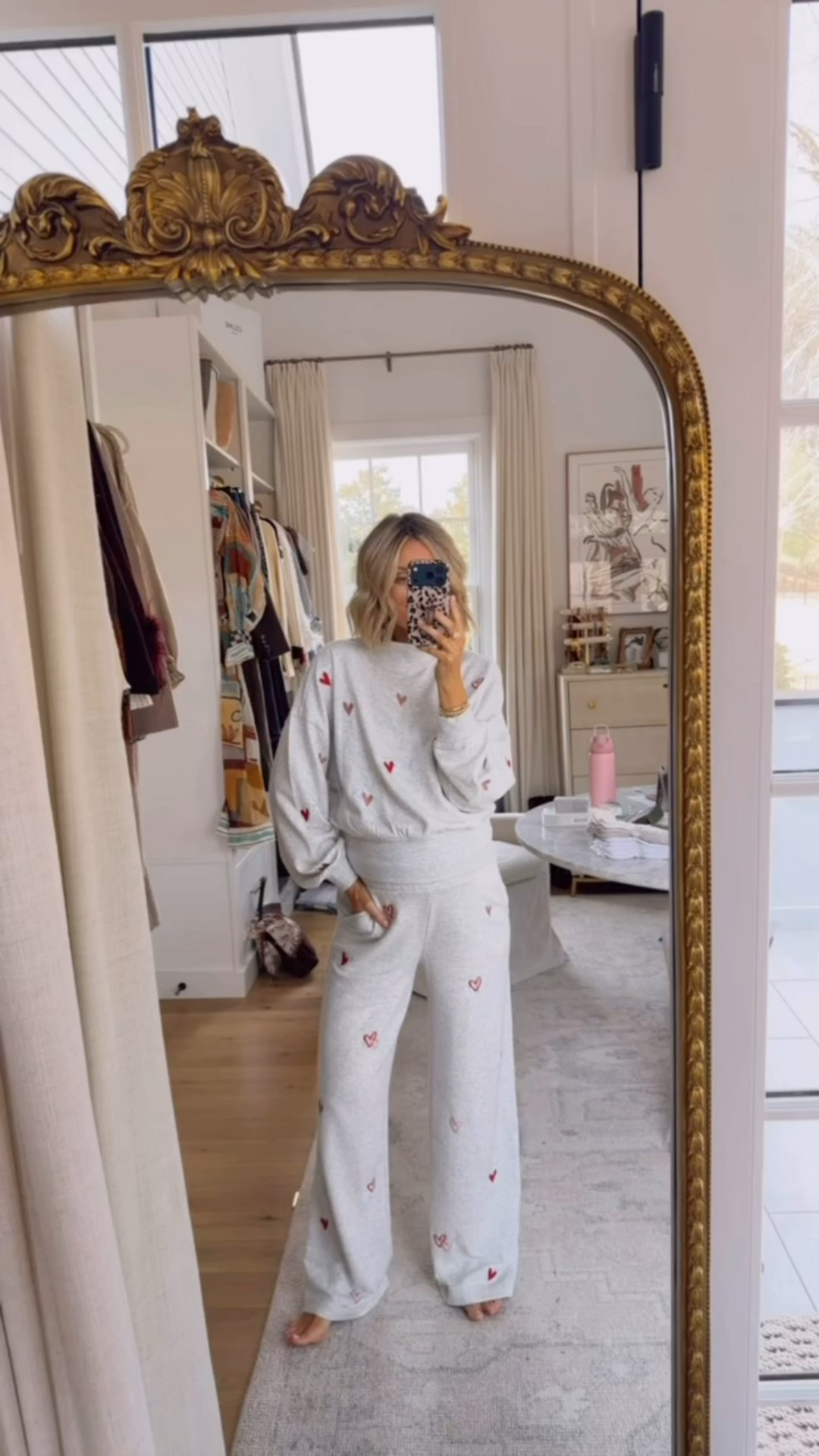 This lounge set is so cute! It’s heather grey with different color hearts all over it! It’s such a soft material, and I love the mockneck! Currently on sale & perfect for Valentine’s Day!

Loverly Grey, Valentine’s Day outfit, loungewear, lounge set, matching set

#LTKSeasonal