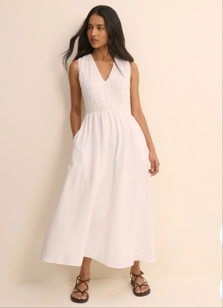 Summer dress for Petite women.White midi dress.Hey I am 4'11/150cm petite fashion expert and I share style tips and fashion for short women.

#LTKPetite #LTKMidsize