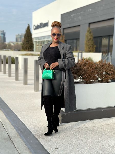 Casual chic look for the movies in a men’s oversized coat and black block heel over the knee boots 

#LTKover40 #LTKmidsize #LTKshoecrush