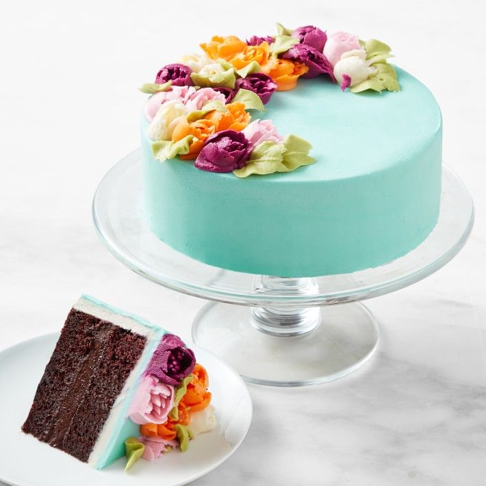 Spring Flower Two-Layer Chocolate Cake, Serves 5-6 | Williams-Sonoma
