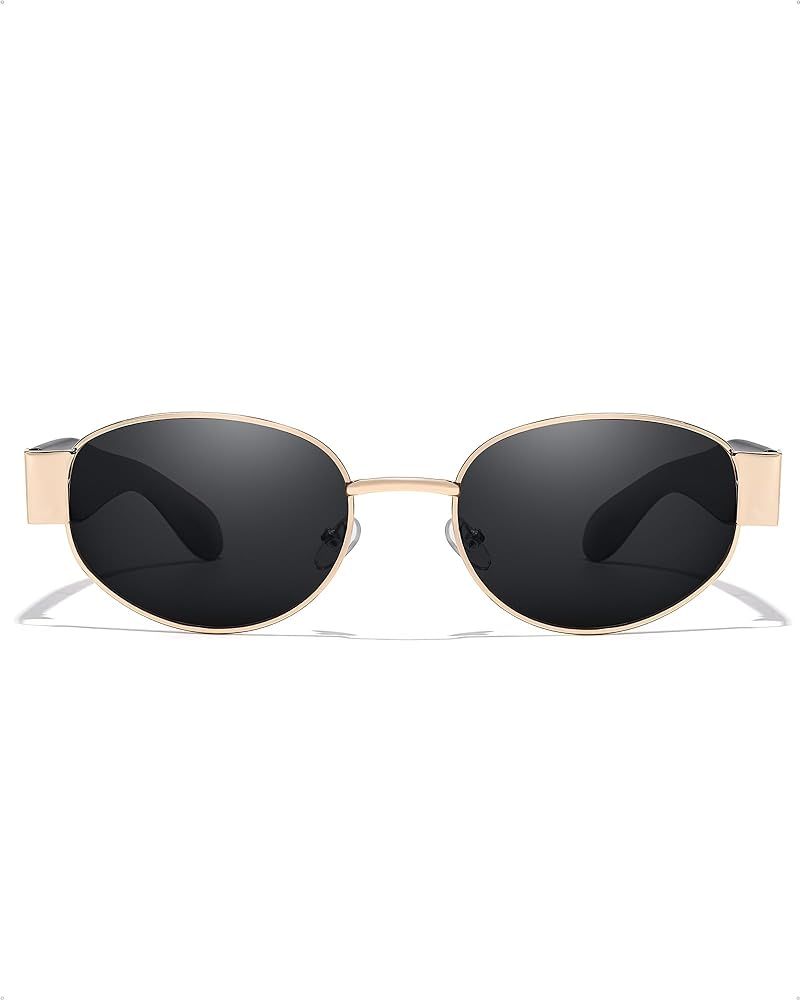 SODQW Retro Oval Sunglasses for Women, 90s Vintage Designer Ladies Shades Trendy Fashion Sun Glas... | Amazon (CA)