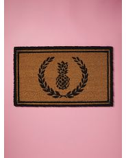 18x30 Indoor Outdoor Coir Pineapple Print Door Mat | HomeGoods