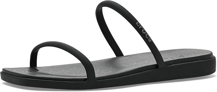 Amazon.com | Crocs Women's Miami Two-Strap Sandals, Black, 8 | Sandals | Amazon (US)