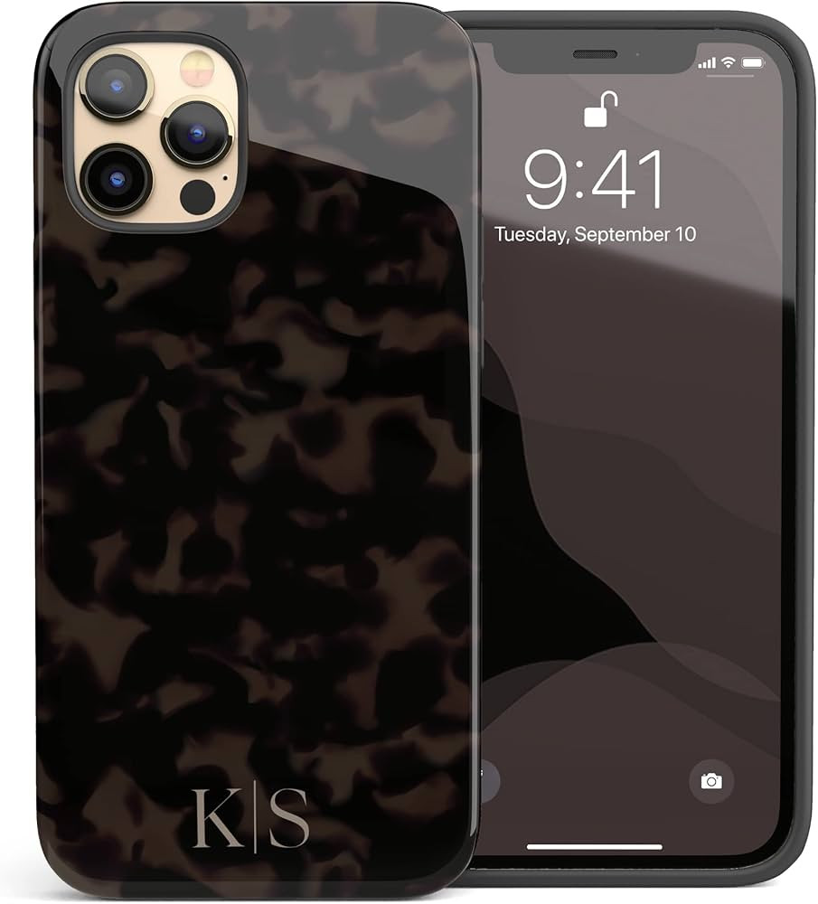 Custom Tort Tortoiseshell Initials Name Case, Personalized Name Case, Compatible with iPhone 16 P... | Amazon (US)
