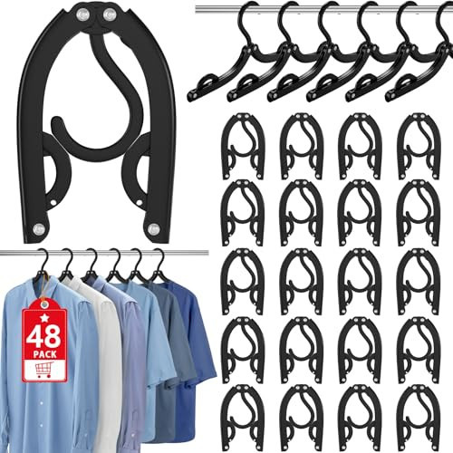 48 Pcs Portable Folding Travel Hangers for Cruise Ship Essentials 2026 | Amazon (US)