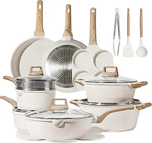 Okay this cookware set is giving ✨clean girl kitchen✨ and I’m obsessed 😍🍳
The neutral color + wood detail handles?? It looks SO pretty on your stove and actually makes cooking feel a little more fun (which I didn’t think was possible 😂)
And it’s not just cute… it’s nonstick, easy to clean, and comes with everything you need 🙌
If you’ve been wanting to upgrade your kitchen without spending a fortune… this is SUCH a good find
#KitchenFinds #HomeEssentials #CookwareSet #LTKHome #KitchenUpgrade 

 
