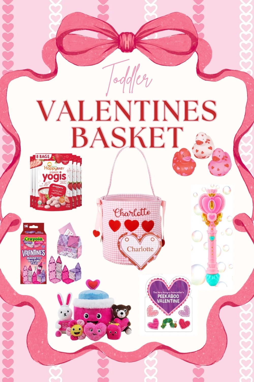 What I’m putting in my toddler’s Valentines Day basket 🩷❤️ Also found the CUTEST personalized bucket from Amazon under $30! 

#ValentinesDay #toddler 

#LTKmomlife #LTKSeasonal #LTKBaby
