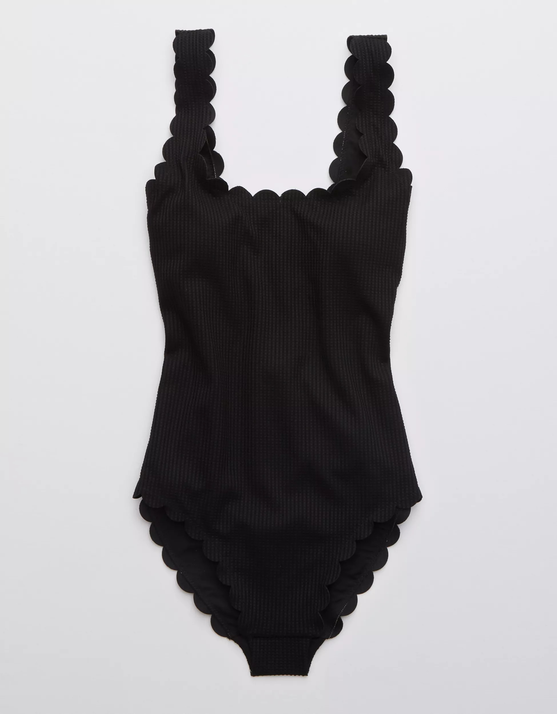 Aerie Waffle Scalloped One Piece Swimsuit | Aerie