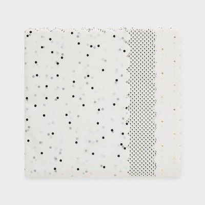 Cream and Black Scallop Gift Tissue 25ct - Sugar Paper™ | Target