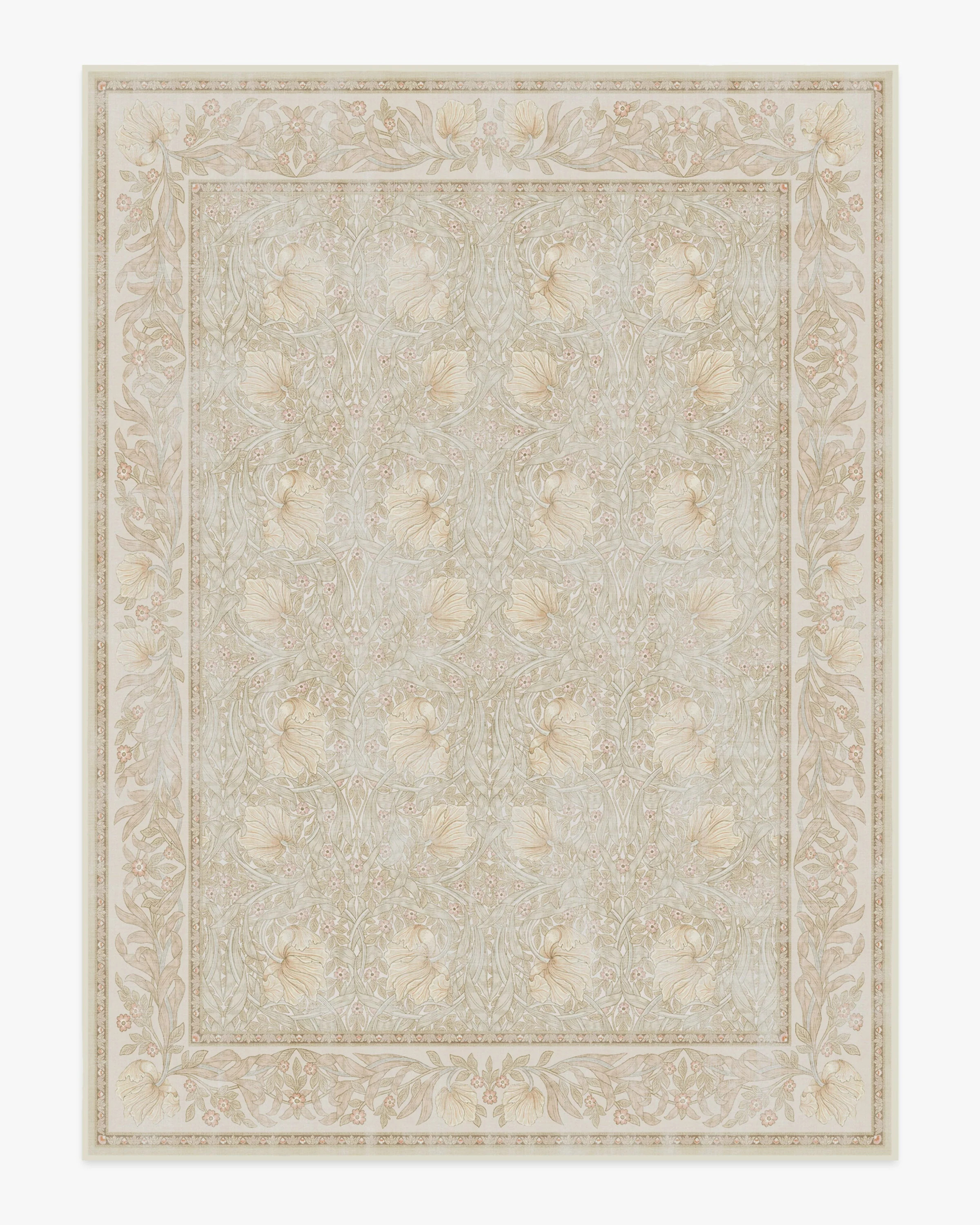 Morris & Co. Pimpernel Vintage Blush Tufted Rug | Ruggable | Ruggable