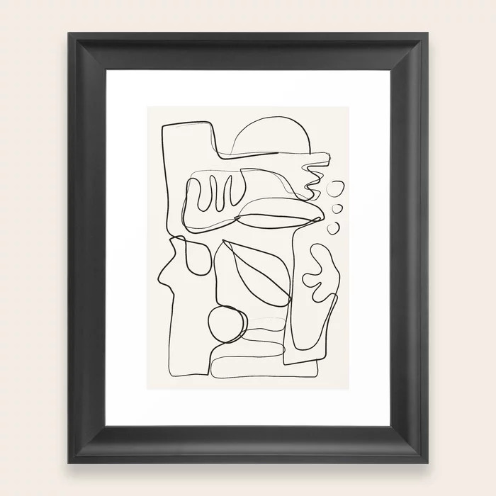 Abstract line art 10 Framed Art Print | Society6