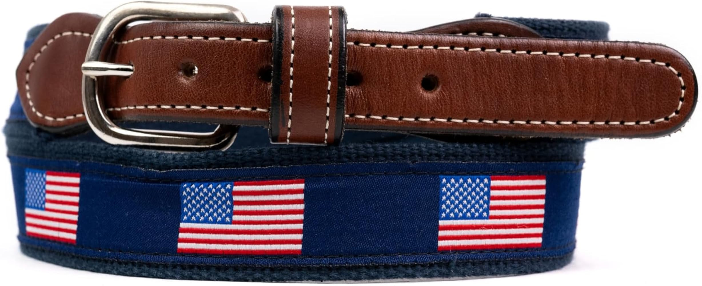 StadiumSpot Web Leather Mens Belt | Amazon (US)