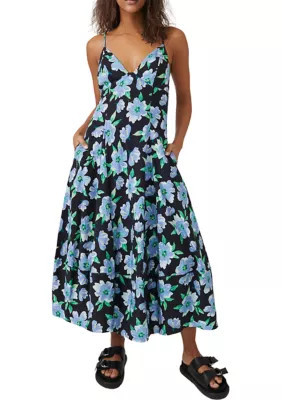 Free People Women's Finer Things Printed Midi Dress | Belk