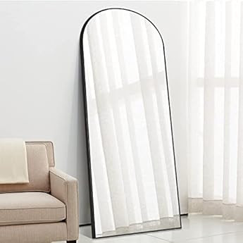 TinyTimes 65''x22'' Arched Full Length Mirror, Floor Mirror with Stand, Full Body Mirror, Arched Wal | Amazon (US)
